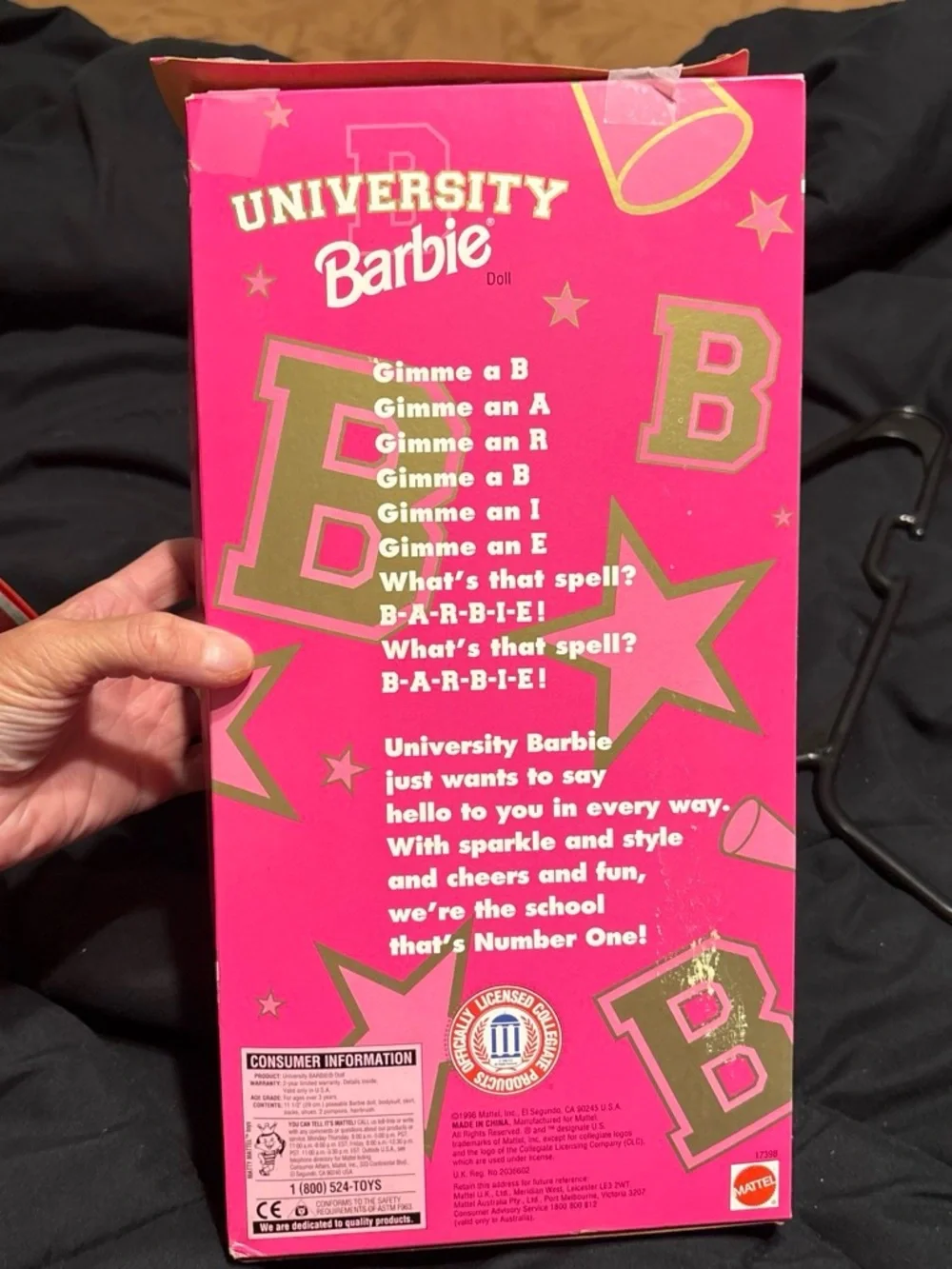 Barbie Michigan University Cheerleader Doll - Blue & White